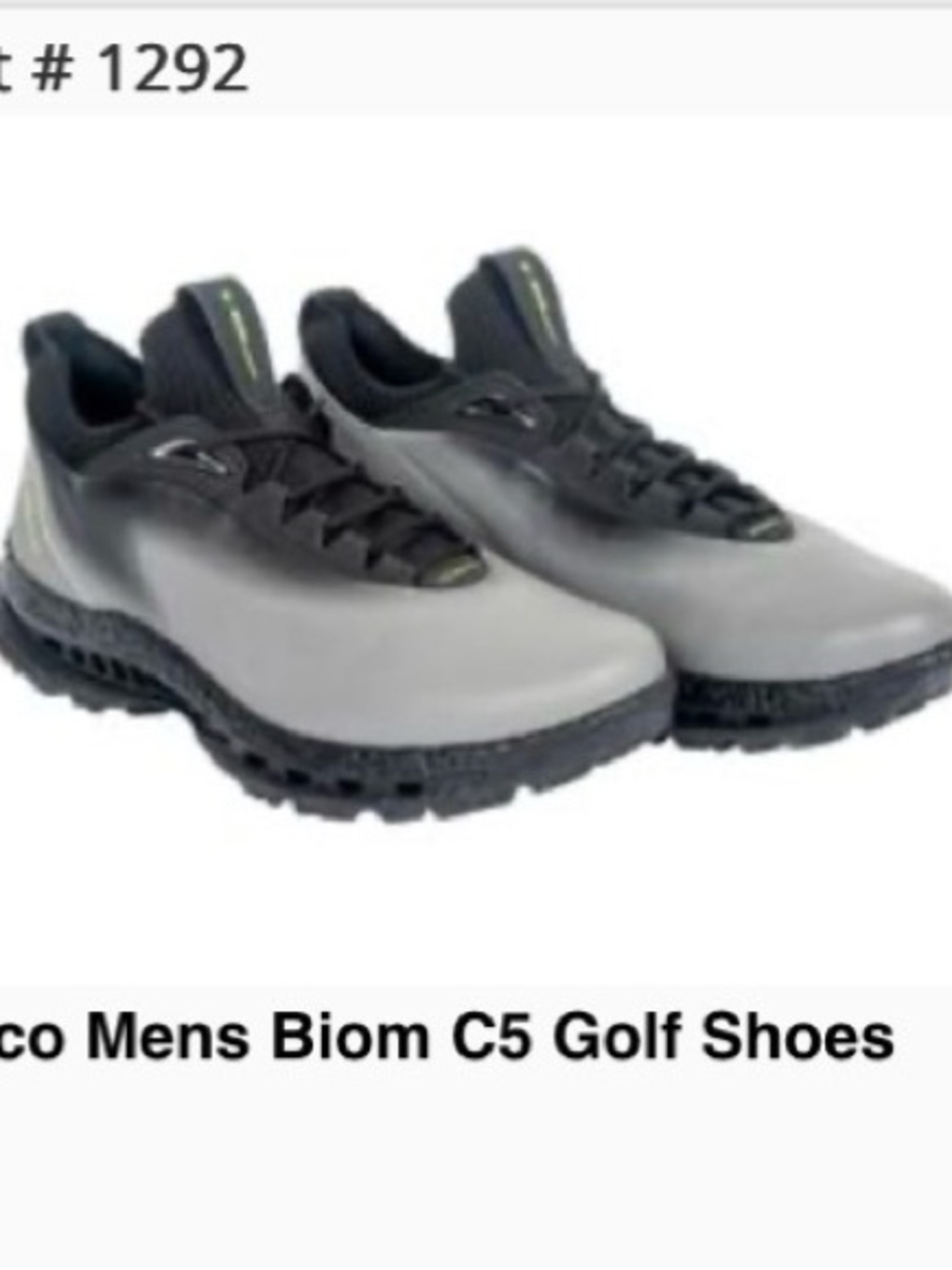Ecco Men's Athletic Golf Shoes in Gray and Black